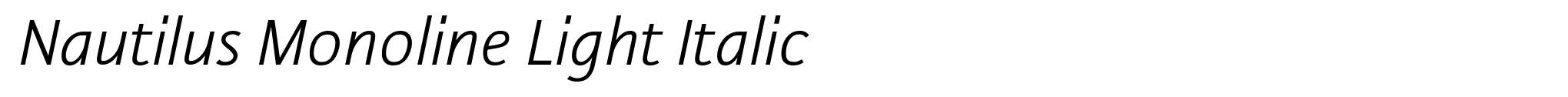 Nautilus Monoline Light Italic image